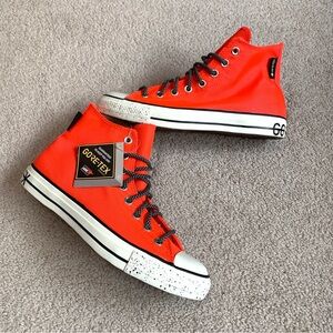 Converse Gore-Tex Chuck Taylor High Top Sneaker Bright Crimson Mens 8, Women 10
